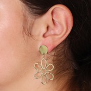 Pendientes redondos lisos 12 mm - Acero inoxidable 316L Oro x20