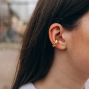 Ear cuff - Bague d'oreille anneau large 19 mm - Acero inoxidable 304 Gold x1