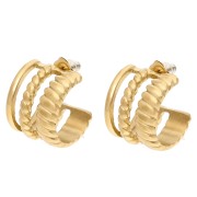 Soportes trenzados de triple fila 19x16 mm - Acero inoxidable 304 Gold x2|raw }}