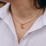 Collar cadena serpiente 1,3 mm - Acero inoxidable 304L Oro x43cm