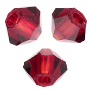 Cuentas «toupie» de Preciosa - Cuentas redondas de 3 mm - Vivid Siam x30
