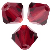 Cuentas «toupies» de Preciosa - Cuenta redonda de 4 mm - Vivid Siam x30