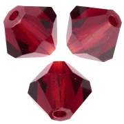 Cuentas «toupies» de Preciosa - Cuenta redonda de 4 mm - Vivid Siam x30