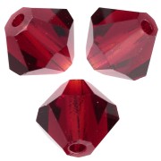 Cuentas «toupie» de Preciosa - Cuenta redonda de 5 mm - Vivid Siam x12