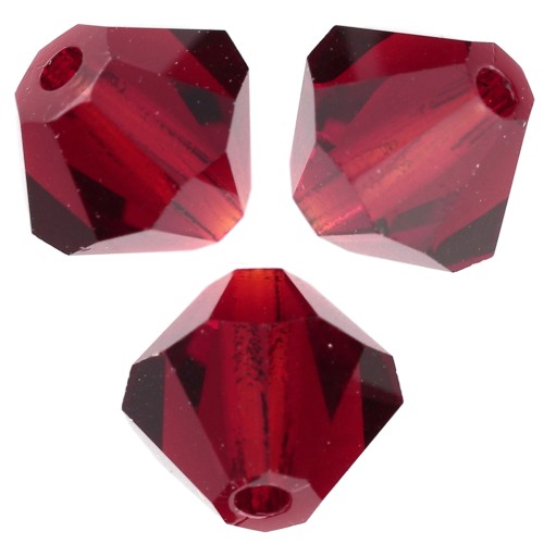 Cuentas «toupie» de Preciosa - Cuenta redonda de 5 mm - Vivid Siam x12