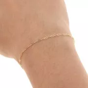 Cadena malla krinkle 1.4 mm Gold filled x50cm