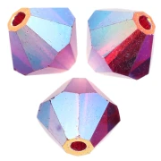 Cuentas giratorias Preciosa - Cuentas redondas de 4 mm - Vivid Siam AB 2X x30