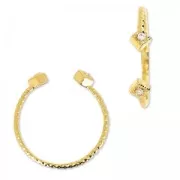 Anillo motivo rombo con Zircon Crystal/dorado HQ x1