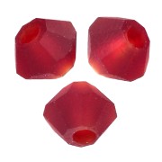 Cuentas «toupie» de Preciosa - Cuentas redondas de 3 mm - Vivid Siam Matt x30