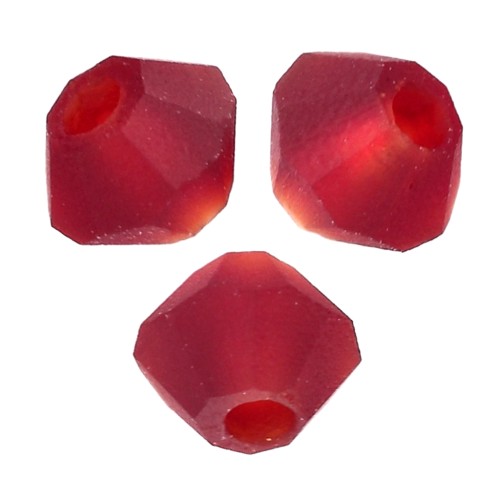 Cuentas «toupie» de Preciosa - Cuentas redondas de 3 mm - Vivid Siam Matt x30