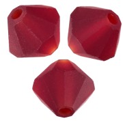Cuentas «toupie» de Preciosa - Cuenta redonda de 5 mm - Vivid Siam Matt x12