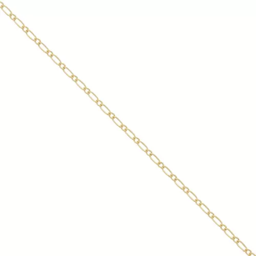 Cadena Figaro alternada (1x1) 1,5 mm - Oro laminado x 50cm