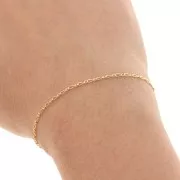 Cadena Figaro alternada (1x1) 1,5 mm - Oro laminado x 50cm