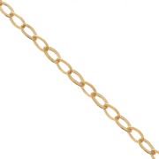 Cadena malla Forçat plana 1.3 mm Gold filled x50cm