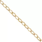 Cadena malla Forçat plana 1.3 mm Gold filled x50cm