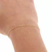 Cadena malla Forçat plana 1.3 mm Gold filled x50cm