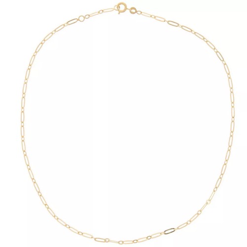 Regalo -Fancy 2.6mm collar de malla rectangular 3 micras chapado en oro x42cm