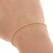 Cadena doble malla Forçat redonda1.6 mm Gold filled x50cm