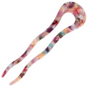 Horquilla de acetato 116x32 mm - Rosa carey - Multicolor x1