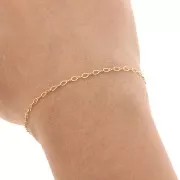 Cadena malla alternée (1x1) 2 mm Gold filled x50cm