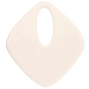 Colgante de acetato opaco en forma de diamante de 28x25 mm - Marfil x1