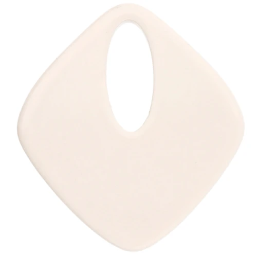 Colgante de acetato opaco en forma de diamante de 28x25 mm - Marfil x1
