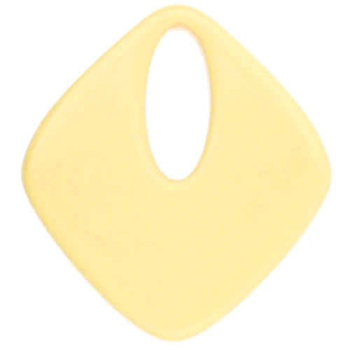 Colgante de acetato opaco en forma de diamante de 28x25 mm - Vainilla x1