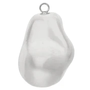 Colgante gota irregular 28x18 mm - acero inoxidable 304 x1