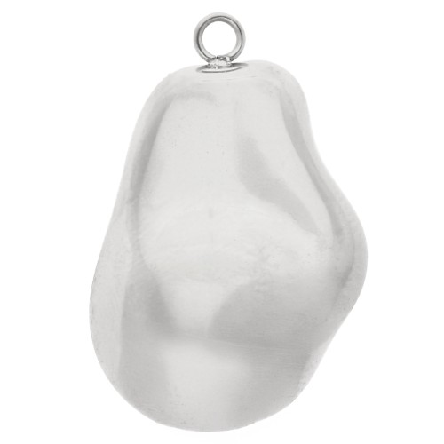 Colgante gota irregular 28x18 mm - acero inoxidable 304 x1