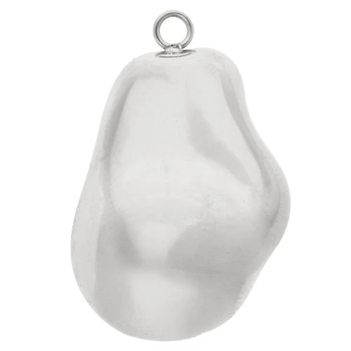 Colgante gota irregular 28x18 mm - acero inoxidable 304 x1