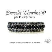 Cuentas de vidrio Samos® by Puca® 5x7 mm - Esmalte Gris x10g