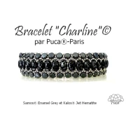 Cuentas de vidrio Samos® by Puca® 5x7 mm - Esmalte Gris x10g