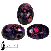 Cuentas de vidrio Samos® by Puca® 5x7 mm - Esmalte Morado y Rojo x10g