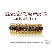 Cuentas de vidrio Samos® by Puca® 5x7 mm - Esmalte Morado y Rojo x10g