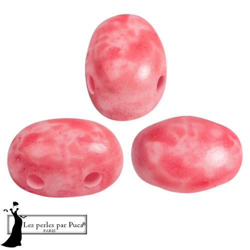 Cuentas de vidrio Samos® by Puca® 5x7 mm - Mishmash Dark Peach x10g