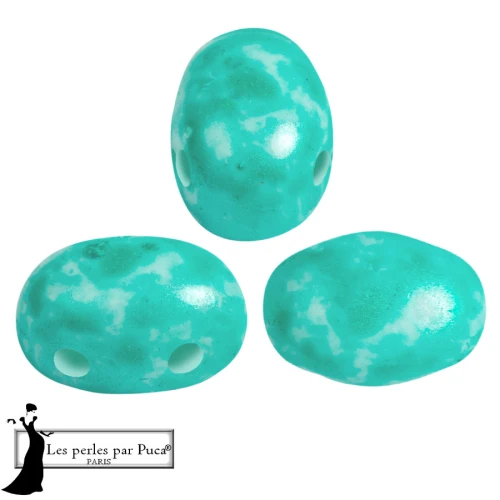 Cuentas de vidrio Samos® by Puca® 5x7 mm - Mishmash Esmeralda x10g