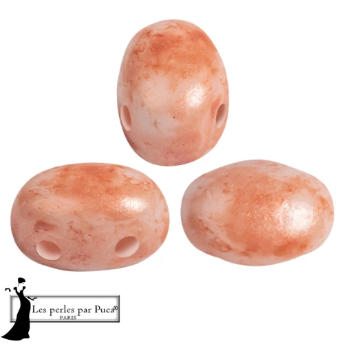 Cuentas de vidrio Samos® by Puca® 5x7 mm - Mishmash Peach x10g