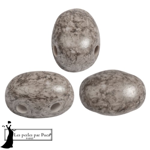 Cuentas de vidrio Samos® by Puca® 5x7 mm - Mishmash Taupe x10g