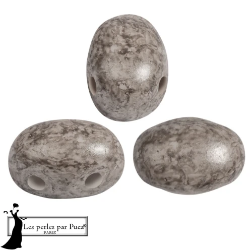 Cuentas de vidrio Samos® by Puca® 5x7 mm - Mishmash Taupe x10g