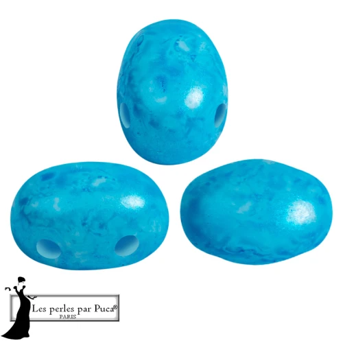 Cuentas de vidrio Samos® by Puca® 5x7 mm - Mishmash Turquesa x10g