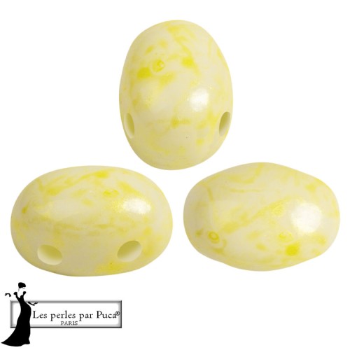 Cuentas de vidrio Samos® by Puca® 5x7 mm - Mishmash Amarillo x10g