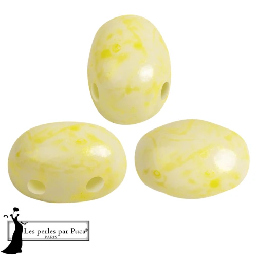 Cuentas de vidrio Samos® by Puca® 5x7 mm - Mishmash Amarillo x10g