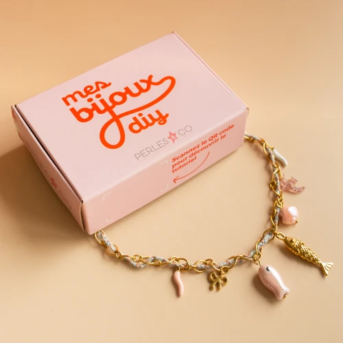 My DIY Jewellery - Kit de colgante y cordón de acero inoxidable - Versión rosa