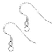Pendientes de bola de plata de ley 925 de 17,5 mm x2