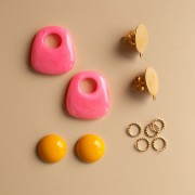 My DIY Jewellery - Kit de pendientes colgantes en forma de trapecio - Versión rosa
