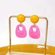 My DIY Jewellery - Kit de pendientes colgantes en forma de trapecio - Versión rosa