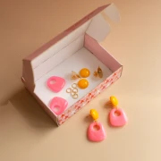 My DIY Jewellery - Kit de pendientes colgantes en forma de trapecio - Versión rosa