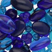 Surtido de perlas de Bohemia - Mix Azul Oscuro x50g