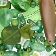 Surtido de perlas de Bohemia - Mix Verde x50g