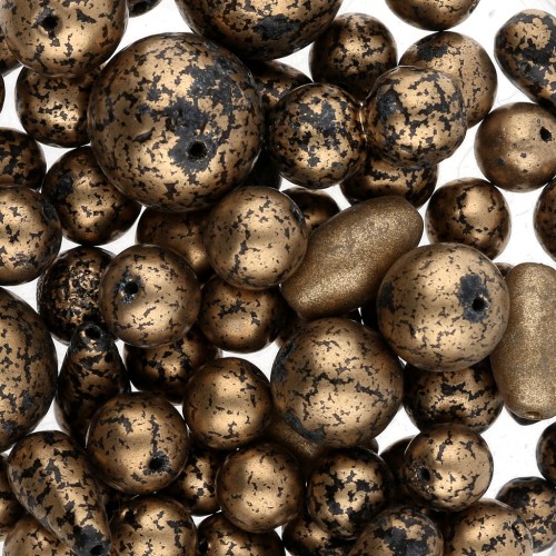 Surtido de perlas de Bohemia - Mix Gold Metallic x50g